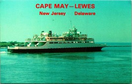 Ferry Boat Cape May NJ Lewes Delaware DE UNP Chrome Postcard A8 - £6.35 GBP