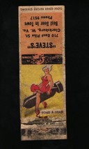 Steve&#39;s Best Beer in Town Clarksburg WV Vintage Matchbook - £4.97 GBP