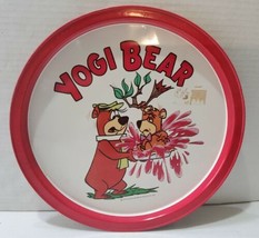 Vintage 1979 Hanna-Barbera Yogi Bear Metal Tin Round Serving Tray 10.75&#39;&#39; - £54.91 GBP