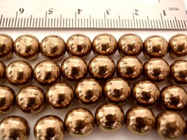 12 8mm Czech Glass Round Beads: Bronze - £1.65 GBP