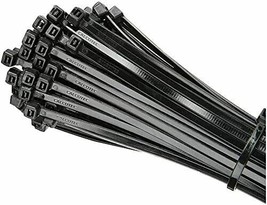 500x Black Zip Ties | Self-Locking Cable Ties | 4&quot; / 6&quot; / 8&quot; / 10&quot; /12&quot; x 0.19&quot;  - £15.56 GBP