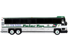 2001 MCI D4000 Coach Bus Peter Pan 25 Years of Tours to all of America White Gre - £48.77 GBP