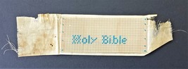 1800s antique PAPER PUNCH SAMPLER cross stitch BOOKMARK - Holy Bible - £22.54 GBP