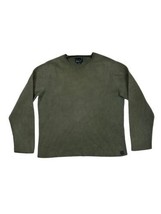 Tavik Modern Beach Culture LARGE Crew Neck Crop Hip Length Sweatshirt Green - £19.05 GBP