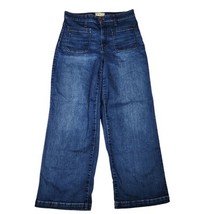 Madewell Jeans Womens Size 32 )Curvy( Emmett Wide Leg Blue Denim Pants - $59.39