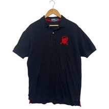 Polo Ralph Lauren Polo Shirt Mens Large Black Crest Embroidered Pique Pr... - $46.91 CAD