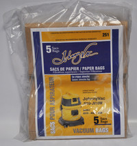Johnny Vac JV10-JV10W Original Paper Vacuum Bags 5 pack 251 - £10.61 GBP