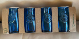 4 Vidrios San Miguel 100% Recycled Blue Drinking Glasses Tumblers Spain NEW - £29.72 GBP