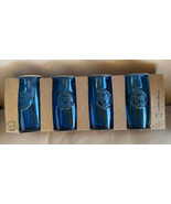 4 Vidrios San Miguel 100% Recycled Blue Drinking Glasses Tumblers Spain NEW - £31.05 GBP