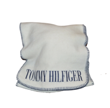 Vtg 90s Tommy Hilfiger Spell Out Fleece Winter Neck Scarf Scarve White Polyester - £25.77 GBP