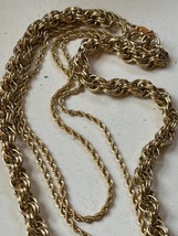 Lot of Chunky &amp; Thinner Goldtone Twist Chain Necklaces – 18 - 24 inches in lengt - £11.87 GBP