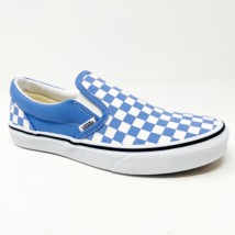 Vans Classic Slip On (Checkerboard) Pale Iris True White Youth Kids Shoes - £36.01 GBP