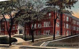 High School Beloit Wisconsin 1910c postcard - £5.45 GBP