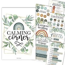 Greenery Calming Corner Posters | Set of 9 | Classroom Decor - £21.11 GBP