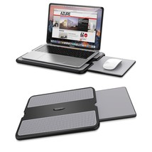 AboveTEK Portable Laptop Lap Desk w/Retractable Left/Right Mouse Pad Tray, Non-S - £38.52 GBP