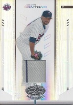 2004 Leaf Certified Materials Mirror Fabric White J Santana 102 Twins 149/200 - £3.20 GBP