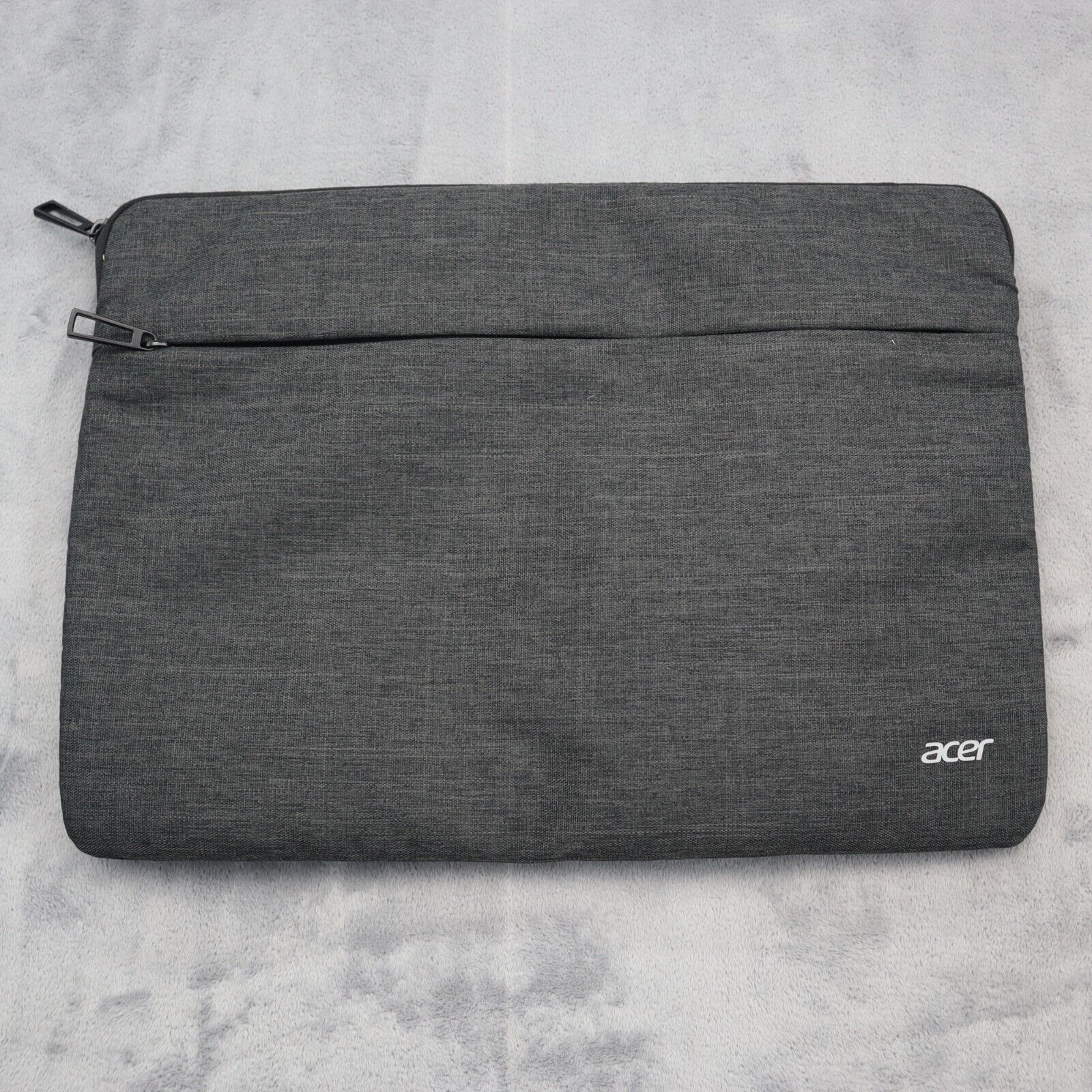 Acer Laptop Electronic Tablet Gray Heathered Sleeve Pocket Zip Closure 16x11.5 - $22.75