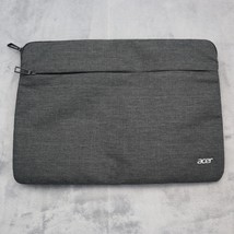 Acer Laptop Electronic Tablet Gray Heathered Sleeve Pocket Zip Closure 16x11.5 - £17.97 GBP