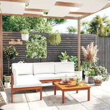 vidaXL Cream Solid Acacia Garden Lounge Set Large Furniture Wicker Outdoor - $13,087.59 MXN