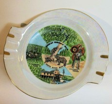 Vintage Ceramic Ash Tray Great Smokey Mountains 8&quot; Japan Lusterware - £12.65 GBP