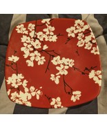 222 Fifth (PTS) MIA BLOSSOM RED Square Appetizer Plate(s) (Red Background) - $279.36 MXN