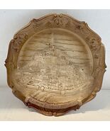 Vintage Wood Carving Resin Le Mont Saint Michel wall hanging - $123.75