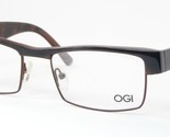 OGI EVOLUTION 4502 442 Dark Amber Demi /Brown EYEGLASSES 53-19-145mm (NO... - $96.08