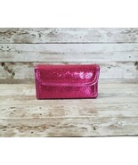 Pink Glitter Makeup Case Small  - With Built In Mirror &amp; Tool Holders - £3.91 GBP