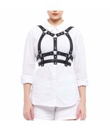 Snakeskin Leather Bondage Harness with Sexy Strap On Breast - $274.40 CAD