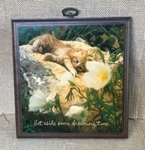 Vintage Hallmark Sweet Orange Tabby Cat Kitten Plaque Inspiration 80s 90s - £5.45 GBP