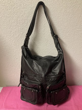 Women’s Black Leather All In One Purse-Shoulder Bag Crossbody Bag Backpack  - $75.00