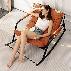 Giant Indoor&amp;Outdoor Patio Rocking Chair, Outside Inside Recliner Chair ... - $240.99