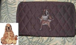 Belvah Quilted Fabric COCKER SPANIEL BUFF Dog Breed Zip Around Ladies Wa... - £11.14 GBP