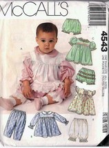 Infants&#39; DRESS, PINAFORE &amp; More Vtg 1989 McCall&#39;s Pattern 4543 Newborn-L... - $12.00
