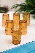 Acrylic Honey 6 Pcs Short Glasses &amp; Water Soft Drink Coffee Side Glasses 400 ml  - £20.71 GBP