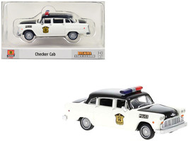 1974 Checker Cab Police White Black Kalamazoo Police 1/87 HO Scale Model... - $28.80