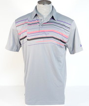 Under Armour Moisture Wicking Gray Offset Stripe Short Sleeve Polo Shirt... - £55.35 GBP