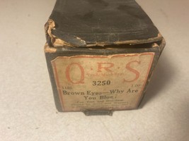 Vtg QRS 3250 Brown Eyes Why are You Blue 1925 Fox Trot One Step Piano Roll - £7.85 GBP