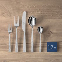 Blacksmith by Villeroy &amp; Boch Stainless Steel Flatware Set Hammered 60 pcs - New - £440.26 GBP