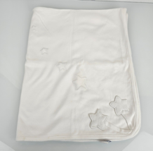 Vintage 2000 Gymboree Applique Embroidered Star Baby Blanket Solid White... - $296.99