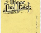 The Upper Deck Menu Alhambra Road Massapequa New York 1985 - £14.03 GBP