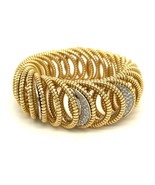 18k Yellow Gold Coil Spring Bracelet with Appx 2.6 ct Diamond Accents - $21,118.22 CAD