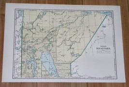 1939 Original Vintage Map Of Northern Manitoba / Canada - £13.55 GBP