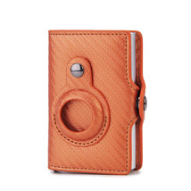 Men&#39;s Rfid Wallet AirTag Mechanical Pop up for 5 cards Short Small PU Leather - £8.85 GBP