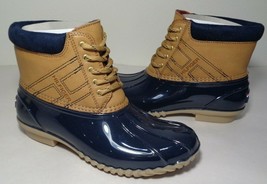 Tommy Hilfiger Size 7 HENREE 2 Dark Blue Duck Boots New Womens Shoes - £93.64 GBP