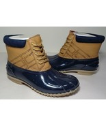 Tommy Hilfiger Size 7 HENREE 2 Dark Blue Duck Boots New Womens Shoes - $117.81