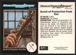 1991 TSR AD&amp;D Gold Border Fantasy RPG Art Card 571 Dungeons Dragons Magic Scroll - £5.51 GBP