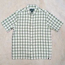 Woolrich Mens Bay Leaf Plaid Button Quick Dry Hiking Fishing Shirt - Size Large - £14.19 GBP