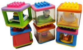 Fisher Price Peek a Blocks Learning Fun 6 Piece Block Set Farm - $16.82