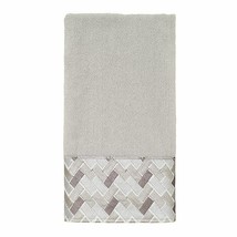 Avanti Carrara Fingertip Towel Basketweave Silver Guest Bathroom 18x12 - $22.42